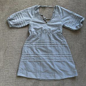 Casual Dress - Blue Soft Denim-Like material
